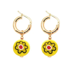 Jewelry-Amourrina Schiona Earrings Medium - Yellow